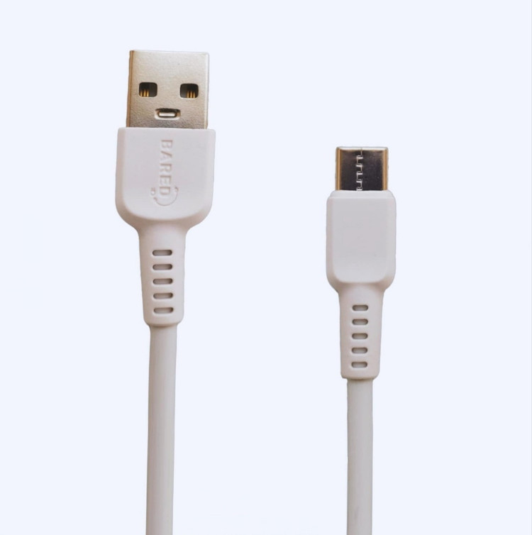 کابل شارژ USB به Type-C طول 100 سانتی متر Bared مدل C108 جریان 3 آمپر