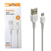 کابل شارژ USB به Type-C طول 100 سانتی متر Bared مدل C108 جریان 3 آمپر