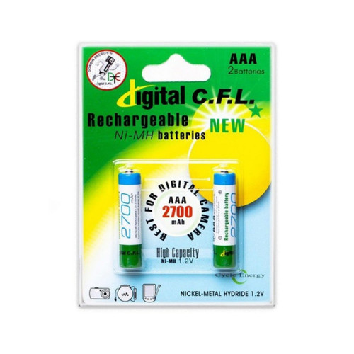 باطری نیم قلمی شارژی Digital C.F.L با ظرفیت 2700 میلی آمپر